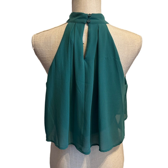 Forever 21 Green Flowy Halter Blouse Size M NWT - Picture 3 of 3